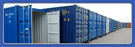 Blue Self Storage Containers